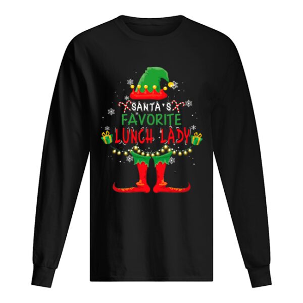 Santa’s Favorite Lunch Lady Christmas Holiday Gift T-Shirt