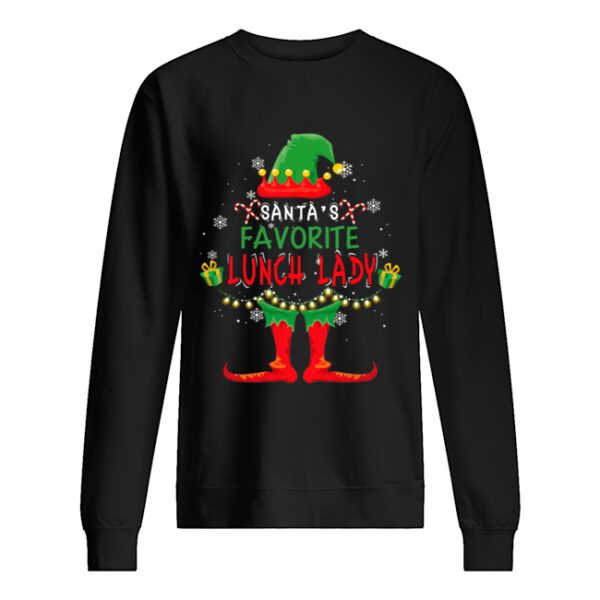 Santa’s Favorite Lunch Lady Christmas Holiday Gift T-Shirt