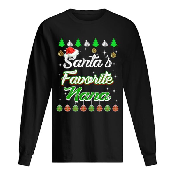 Santa’s Favorite Nana Awesome Christmas T-Shirt