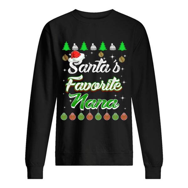Santa’s Favorite Nana Awesome Christmas T-Shirt