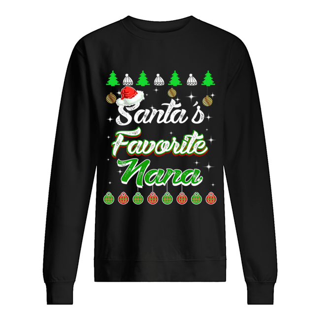 Santa's Favorite Nana Awesome Christmas T-Shirt Santa's Favorite Nana Awesome Christmas T-Shirt