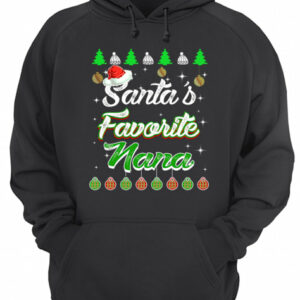 Santas Favorite Nana Awesome Christmas T Shirt 3