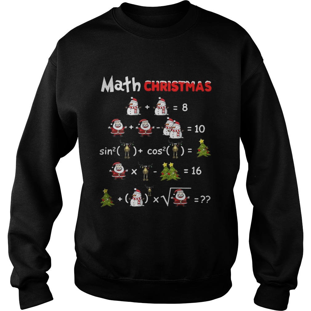 Satan Snowman Math Christmas Shirt Satan Snowman Math Christmas Shirt