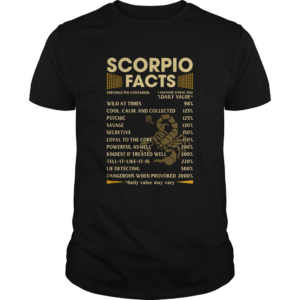 Scorpio Facts Serving per container Daily Value shirt