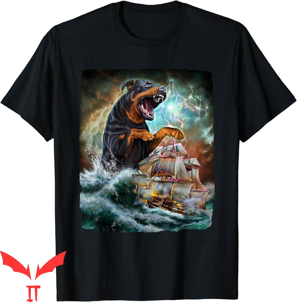 Sea Dog T-Shirt Dog As Kraken Attack A War Ship Sea Dog T-Shirt Dog As Kraken Attack A War Ship