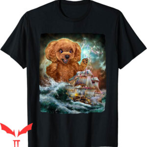 Sea Dog T-Shirt Monster Poodle Dog As Kraken Attack