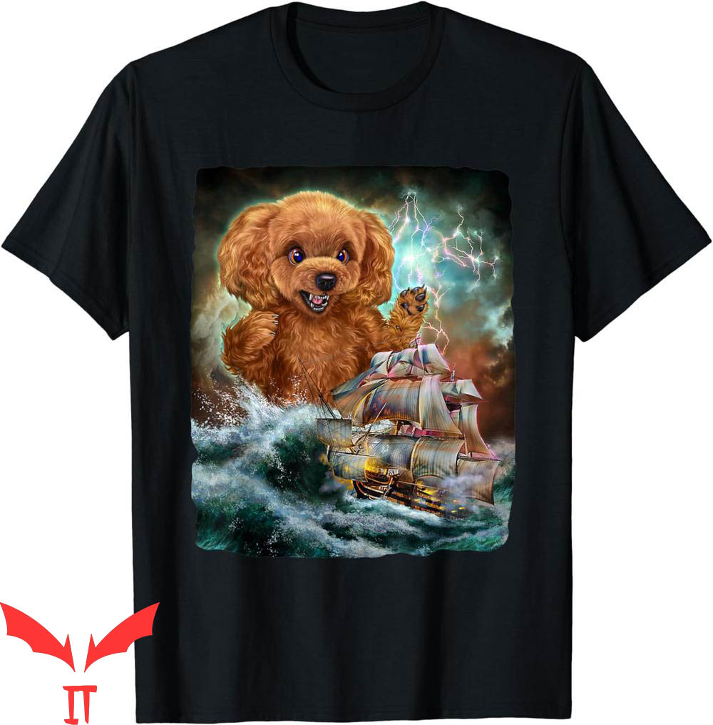 Sea Dog T-Shirt Monster Poodle Dog As Kraken Attack Sea Dog T-Shirt Monster Poodle Dog As Kraken Attack
