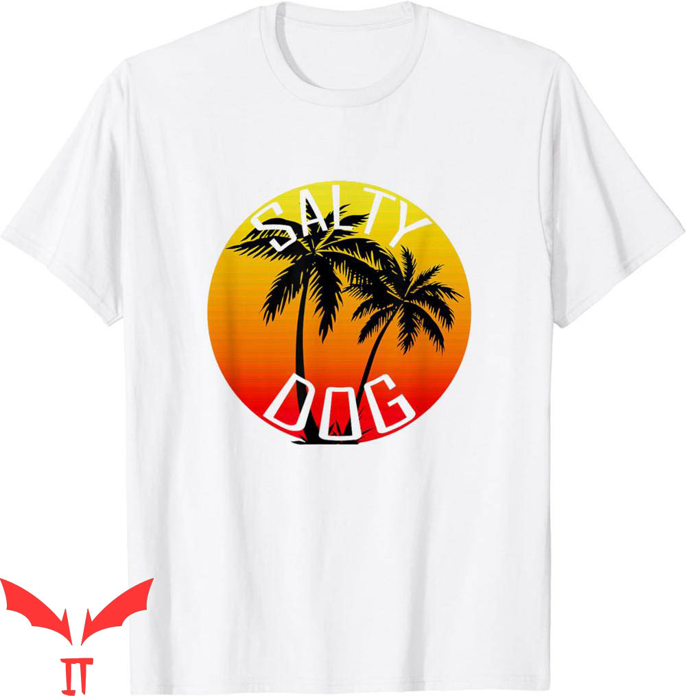 Sea Dog T-Shirt Salty Dog Sunset Palm Tree Ocean Lover Sea Dog T-Shirt Salty Dog Sunset Palm Tree Ocean Lover