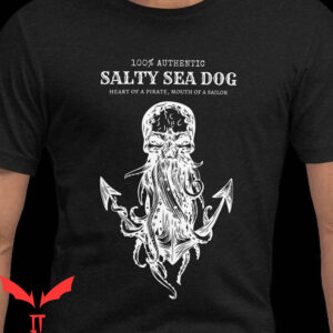 Sea Dog T-Shirt Salty Soft Pirate Sailor Fisherman Captain