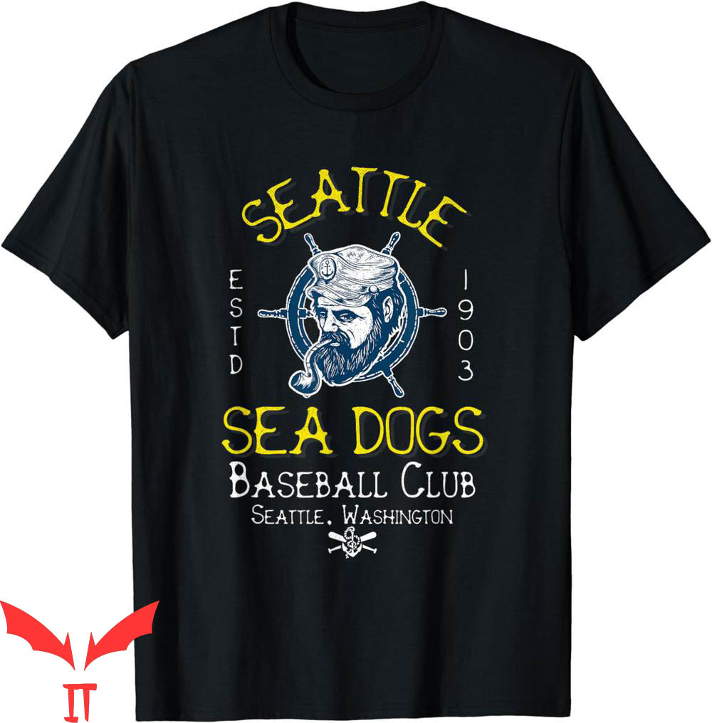 Sea Dog T-Shirt Seattle Retro Minor League Baseball Team Sea Dog T-Shirt Seattle Retro Minor League Baseball Team