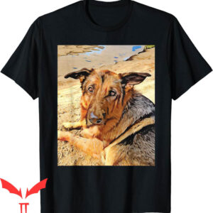 Sea Dog T-Shirt The German Shepherd Sunning By The Sea
