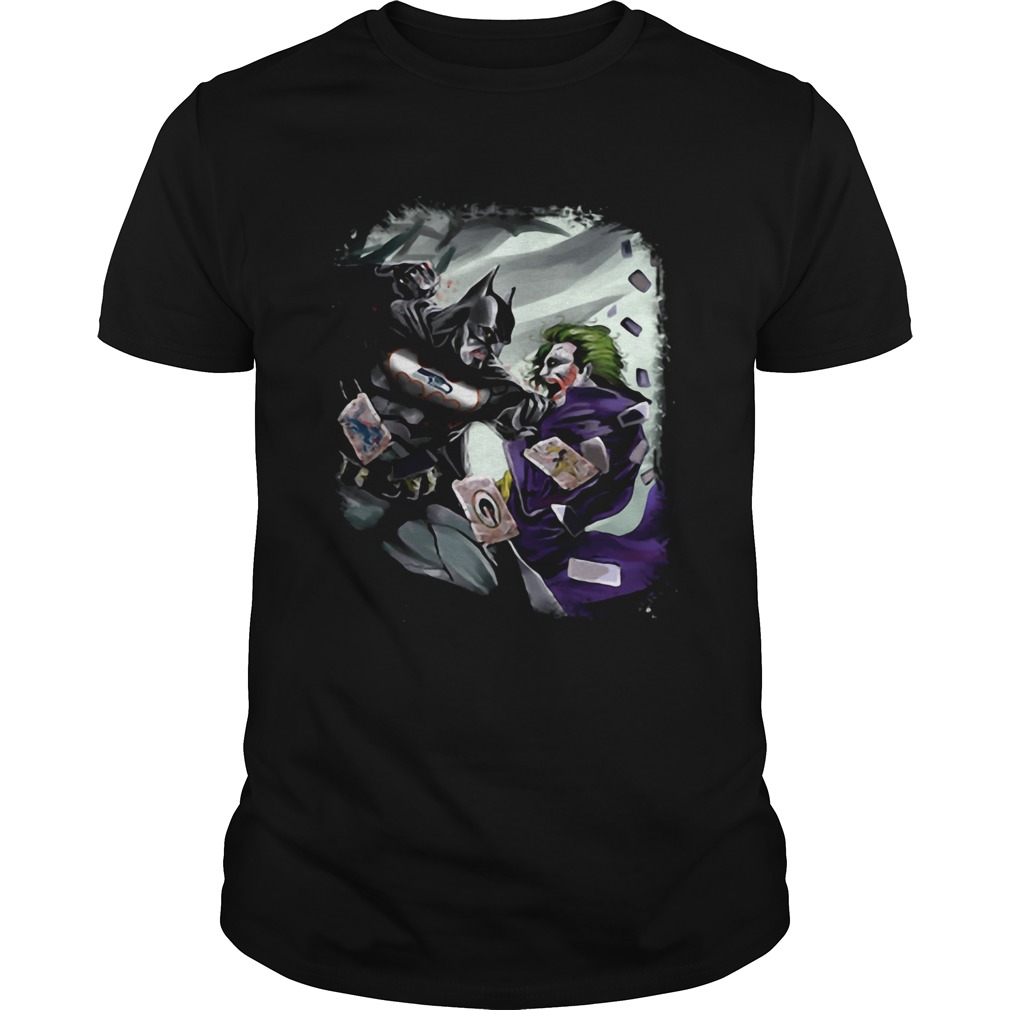 Seattle Seahawks NFL Football Batman Fighting Joker DC Comics shirt Seattle Seahawks NFL Football Batman Fighting Joker DC Comics shirt