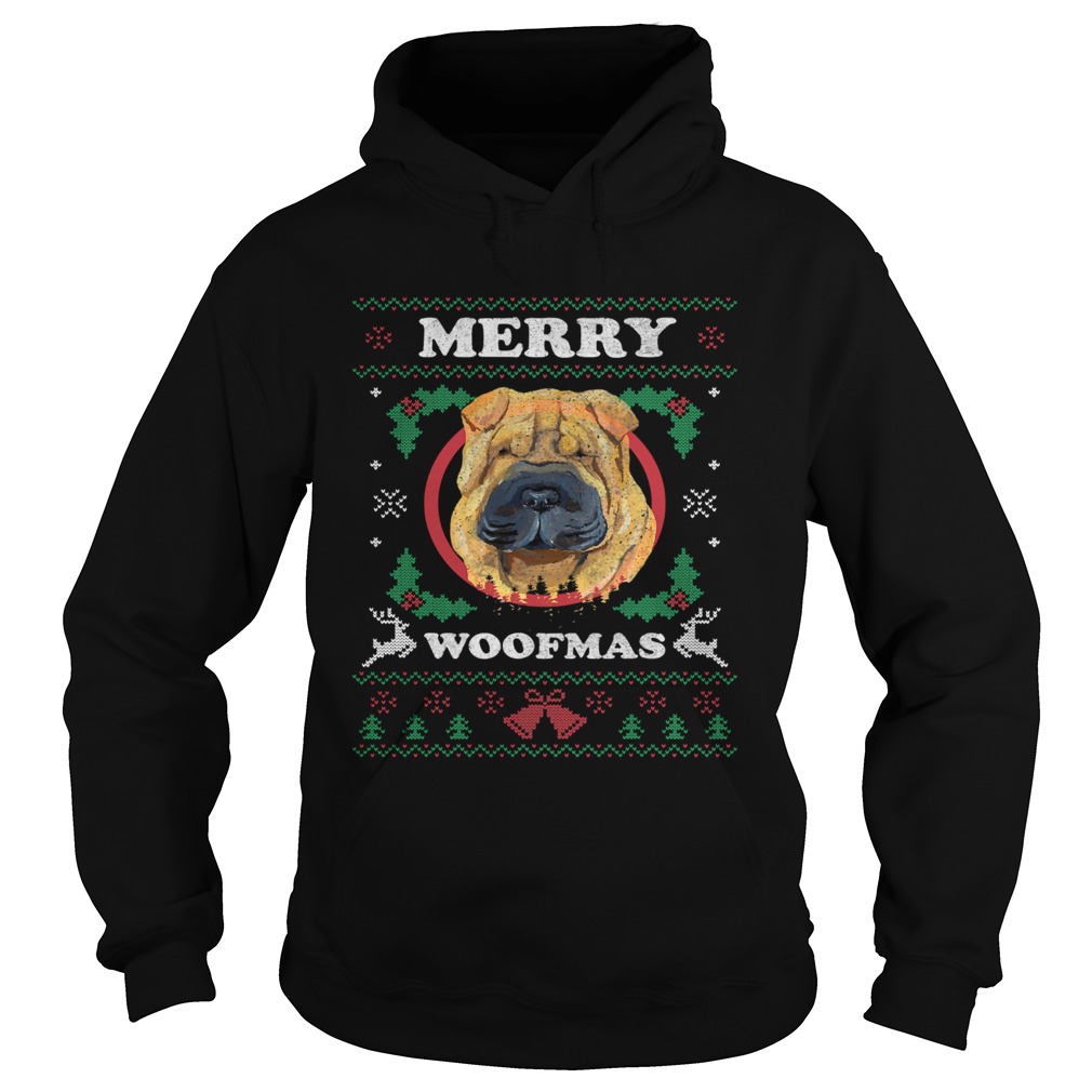 Shar Pei Dog Merry Woofmas Ugly Christmas shirt Shar Pei Dog Merry Woofmas Ugly Christmas shirt