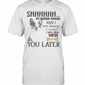 Shhhhhh My Boston Terrier And I Are Having A Moment I Will Deal With You Later T-Shirt