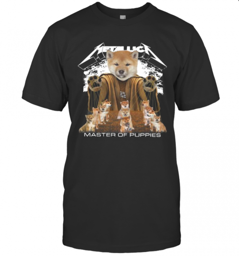 Shiba Inu Metallica Master Of Puppies T-Shirt Shiba Inu Metallica Master Of Puppies T-Shirt