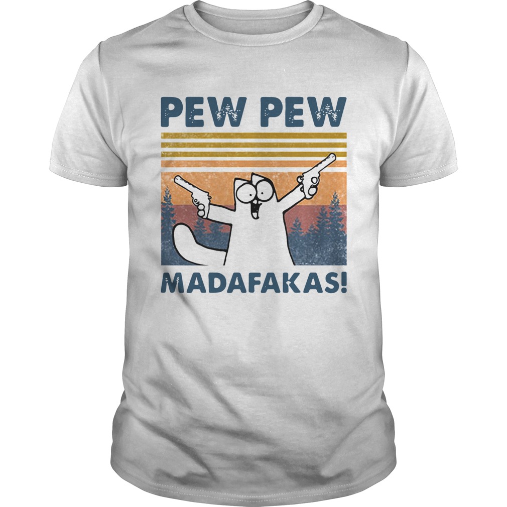 Simons Cat Pew Pew Madafakas Vintage shirt Simons Cat Pew Pew Madafakas Vintage shirt
