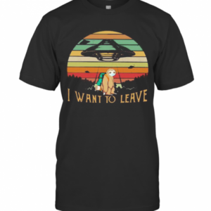 Sloth Mask I Want To Leave Vintage Retro T-Shirt