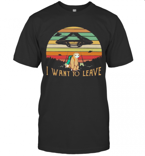 Sloth Mask I Want To Leave Vintage Retro T-Shirt Sloth Mask I Want To Leave Vintage Retro T-Shirt