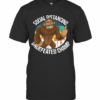 Smiling Thumbs Up Bigfoot Social Distancing Undefeated Champ T-Shirt