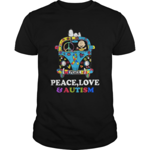 Snoopy And Charlie Brown Peace Love Autism shirt