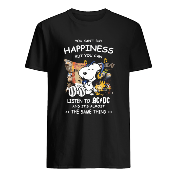 Snoopy And Woodstock You Can’t Buy Happiness But You Can Listen To ACDC shirt