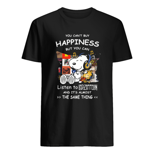 Snoopy And Woodstock You Can’t Buy Happiness But You Can Listen To Led-zeppelin shirt