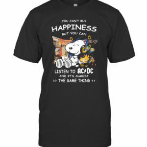 Snoopy And Woodstock You CanT Buy Happiness But You Can Listen To ACDC T-Shirt