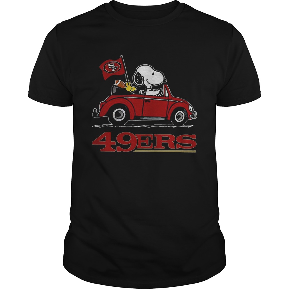 Snoopy Driving Volkswagen San Francisco 49ers shirt Snoopy Driving Volkswagen San Francisco 49ers shirt
