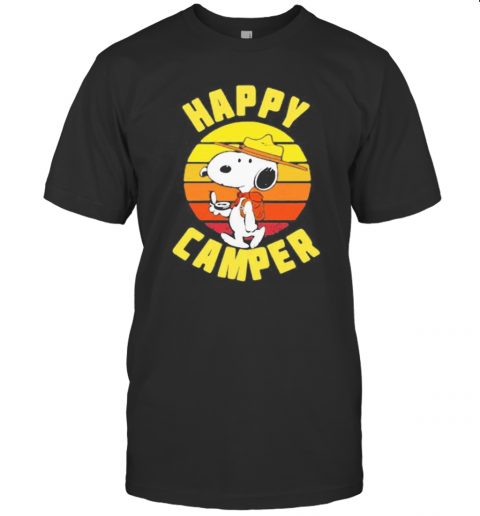 Snoopy Happy Camper Vintage Retro T-Shirt Snoopy Happy Camper Vintage Retro T-Shirt