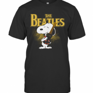 Snoopy Hug Guitar The Beatles Rock Band T-Shirt