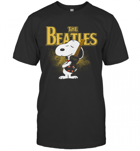 Snoopy Hug Guitar The Beatles Rock Band T-Shirt Snoopy Hug Guitar The Beatles Rock Band T-Shirt