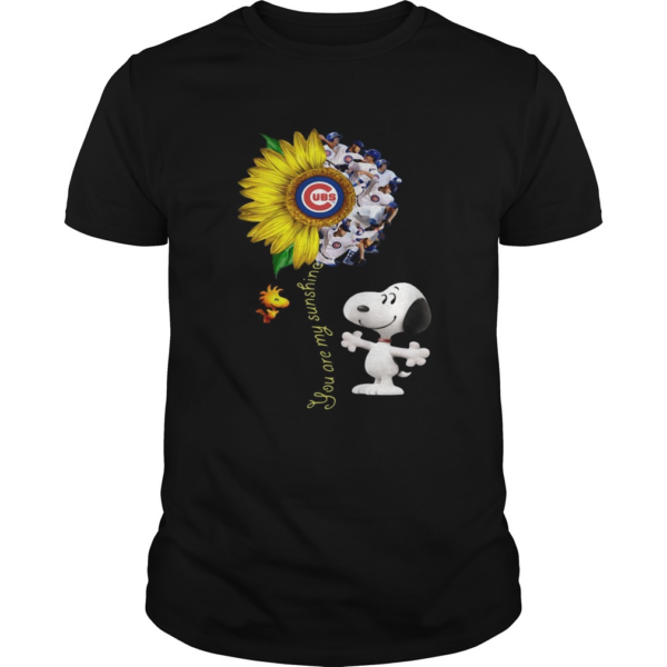 Snoopy and Woodstock you are my sunshine Chicago Cubs sunflower shirt