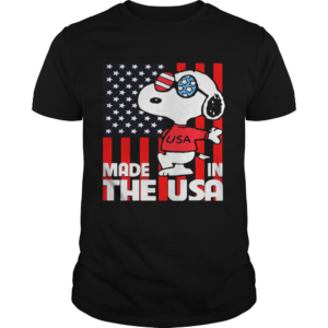 Snoopy made in the usa flag independence day shirt