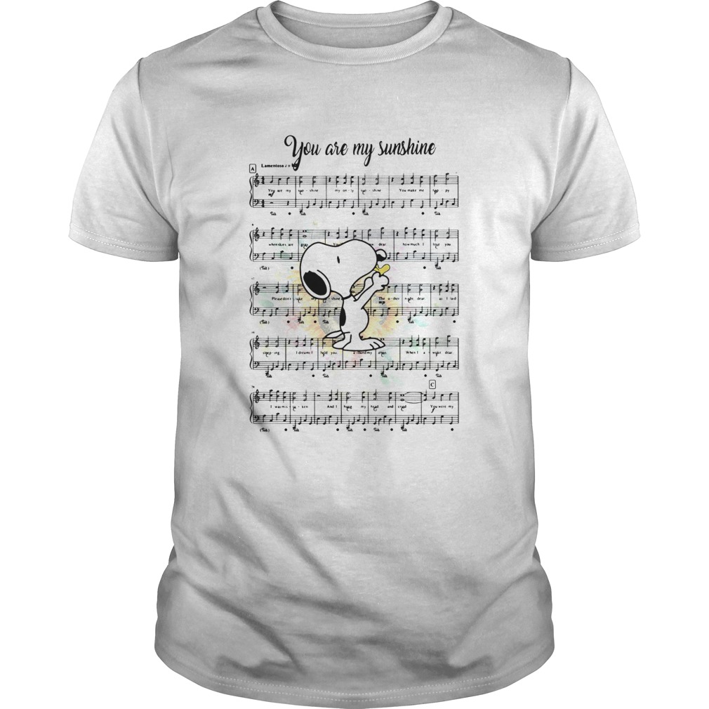 Snoopy you are my sunshine chords shirt Snoopy you are my sunshine chords shirt