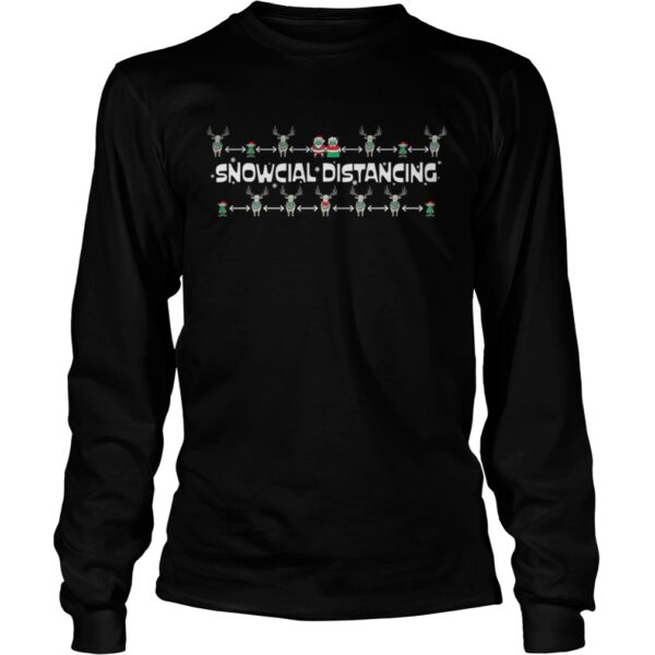 Snowcial distancing quarantine christmas 2020 family shirt