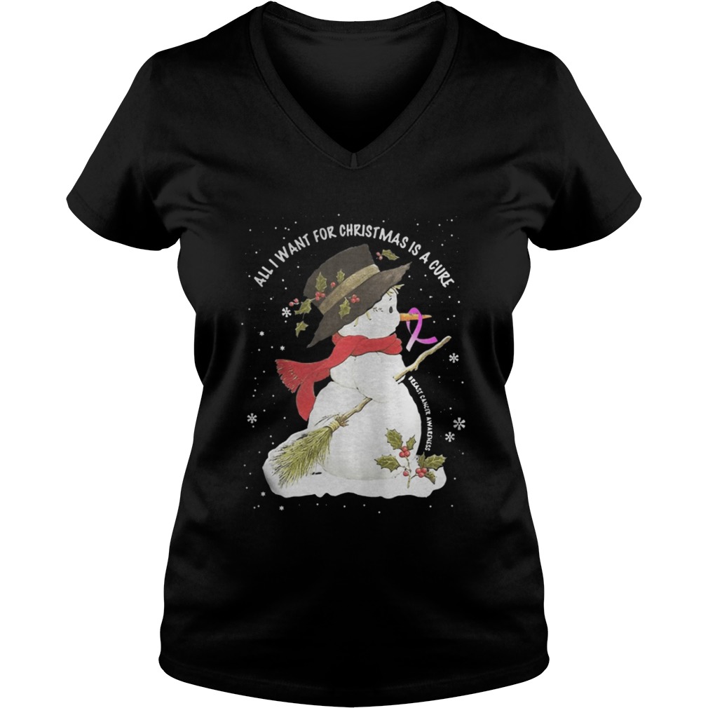 Snowman All I want for Christmas is a cure shirt Snowman All I want for Christmas is a cure shirt
