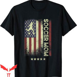 Soccer Mom T-Shirt USA American Flag Soccer Players