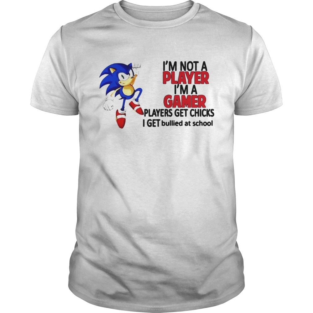 Sonic Im Not A Player Im A Gamer Players Get Chicks I Get Bullied At School shirt Sonic Im Not A Player Im A Gamer Players Get Chicks I Get Bullied At School shirt