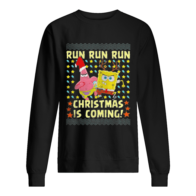 Spongebob Patrick Star Christmas is coming shirt Spongebob Patrick Star Christmas is coming shirt