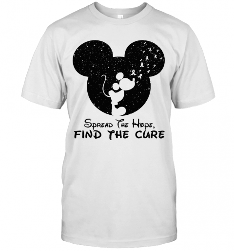 Spread The Hope Find The Cure Breast Cancer Awareness Mickey Mouse T-Shirt Spread The Hope Find The Cure Breast Cancer Awareness Mickey Mouse T-Shirt