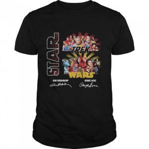 Star Trek And Star Wars Roddenberry George Lucas Signatures T-shirt