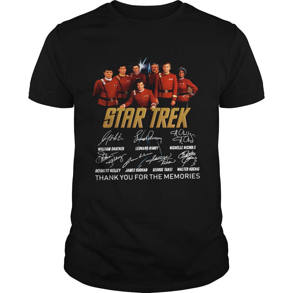 Star Trek signature thank you for the memories shirt Star Trek signature thank you for the memories shirt