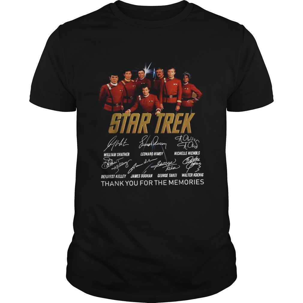 Star Trek thank you for the memories signature shirt Star Trek thank you for the memories signature shirt