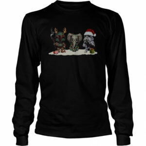 Star War characters and elephant christmas shirt