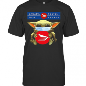 Star Wars Baby Yoda Mask Hug Canada Post COVID 19 T-Shirt