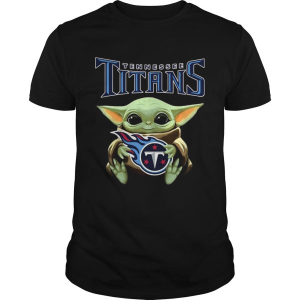 Star Wars Baby Yoda hug Tennessee Titans shirt L