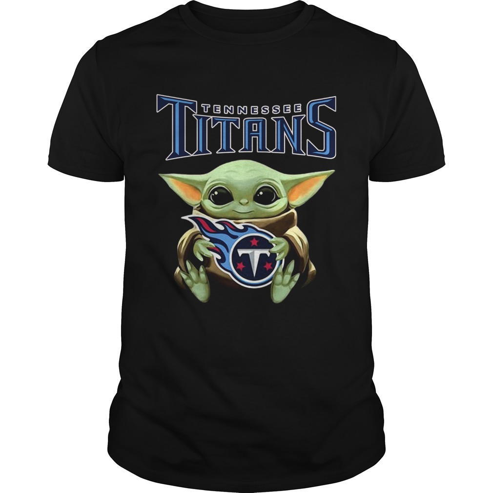 Star Wars Baby Yoda hug Tennessee Titans shirt L Star Wars Baby Yoda hug Tennessee Titans shirt L