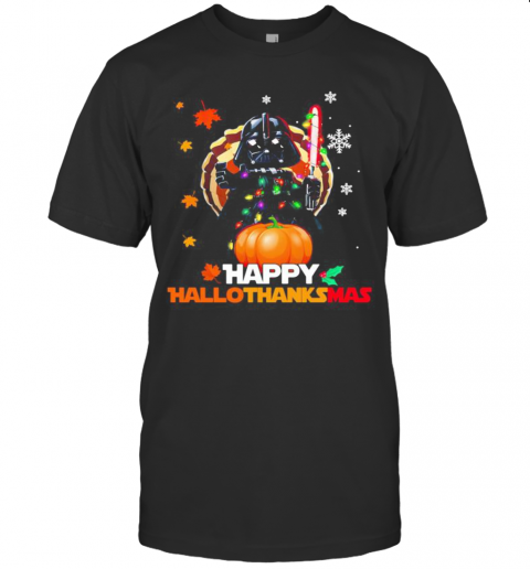 Star Wars Darth Vader Happy Hallothanksmas Halloween Thanksgiving Christmas T-Shirt Star Wars Darth Vader Happy Hallothanksmas Halloween Thanksgiving Christmas T-Shirt