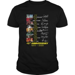 Star Wars Luke Skywalker Darth Vader Chewbacca 43rd Anniversary 1977 2020 Signatures shirt