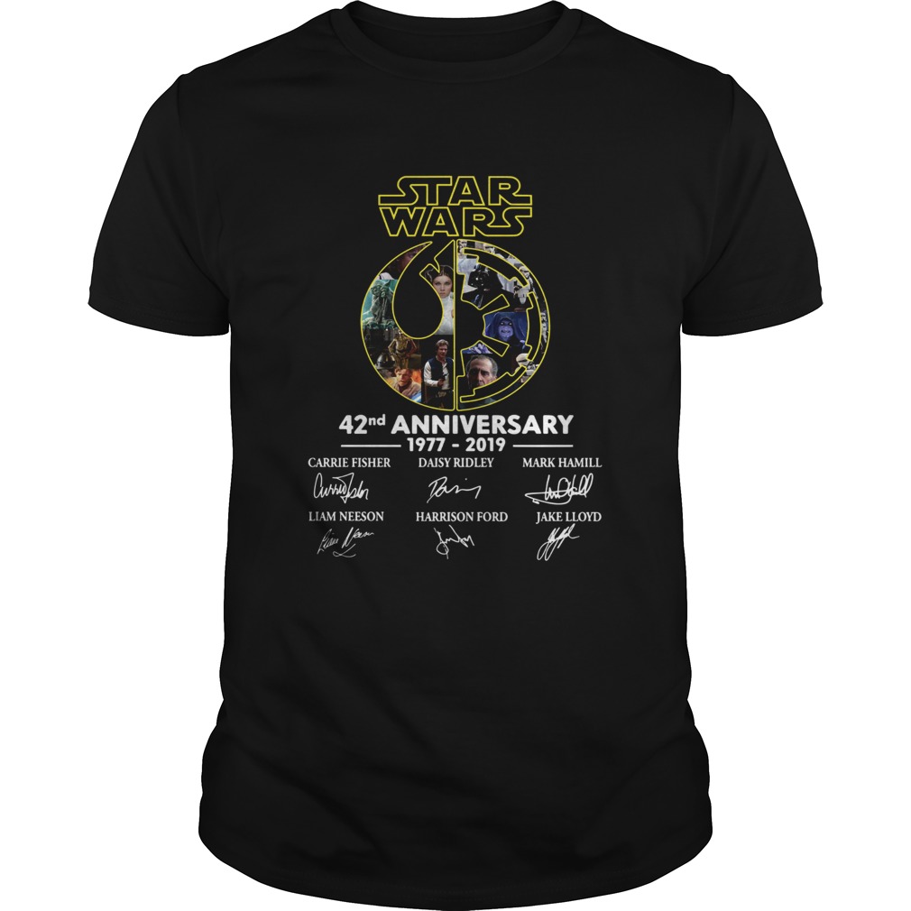 Star Wars Rebel Alliance 42nd anniversary 1977 2019 shirt Star Wars Rebel Alliance 42nd anniversary 1977 2019 shirt